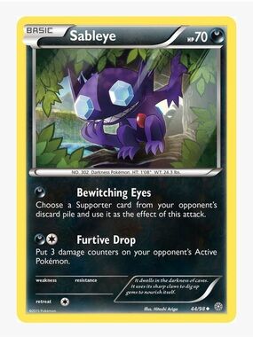 Sableye XY Ancient Origins Pokemon Trading Card